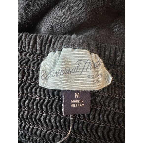 Universal Thread Linen Midi Black Boho Dress Size Medium - Picture 5 of 6